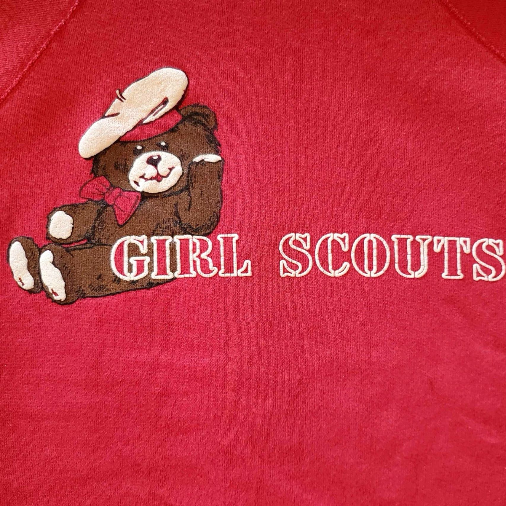 Velva Sheen VINTAGE Velva Sheen Sweatshirt Unisex Adults Girls Scout Cookies Red Medium Crew Neck Long Sleeve 80s 90s Size US M / EU 48-50 / 2 - 2 Thumbnail