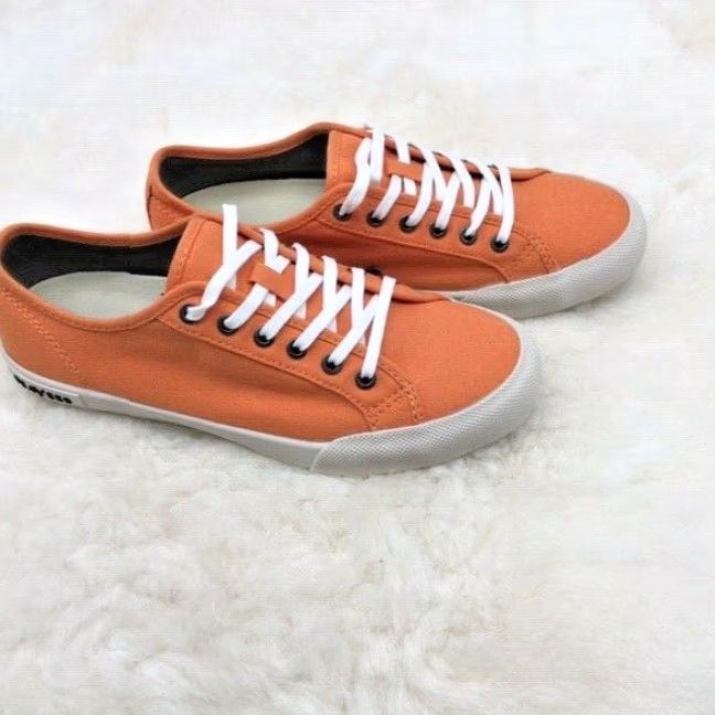 SeaVees SEAVEES Monterey Sneaker - Women's Size 5.5 - Orange Athletic Size US 6 / IT 36 - 2 Thumbnail