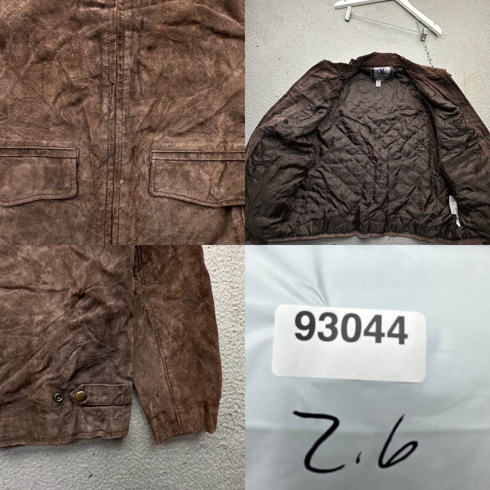 Vintage VINTAGE JLC Bomber Jacket Mens Medium Brown Suede Leather Quilt Lined Short 90s Fall Winter Size US M / EU 48-50 / 2 - 8 Thumbnail