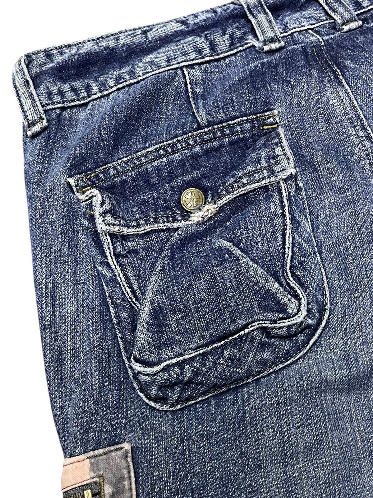 Hysteric Glamour ETBOITE Japan Cargo Flare Surplus Denim Jeans Size US 30 / EU 46 - 19 Thumbnail