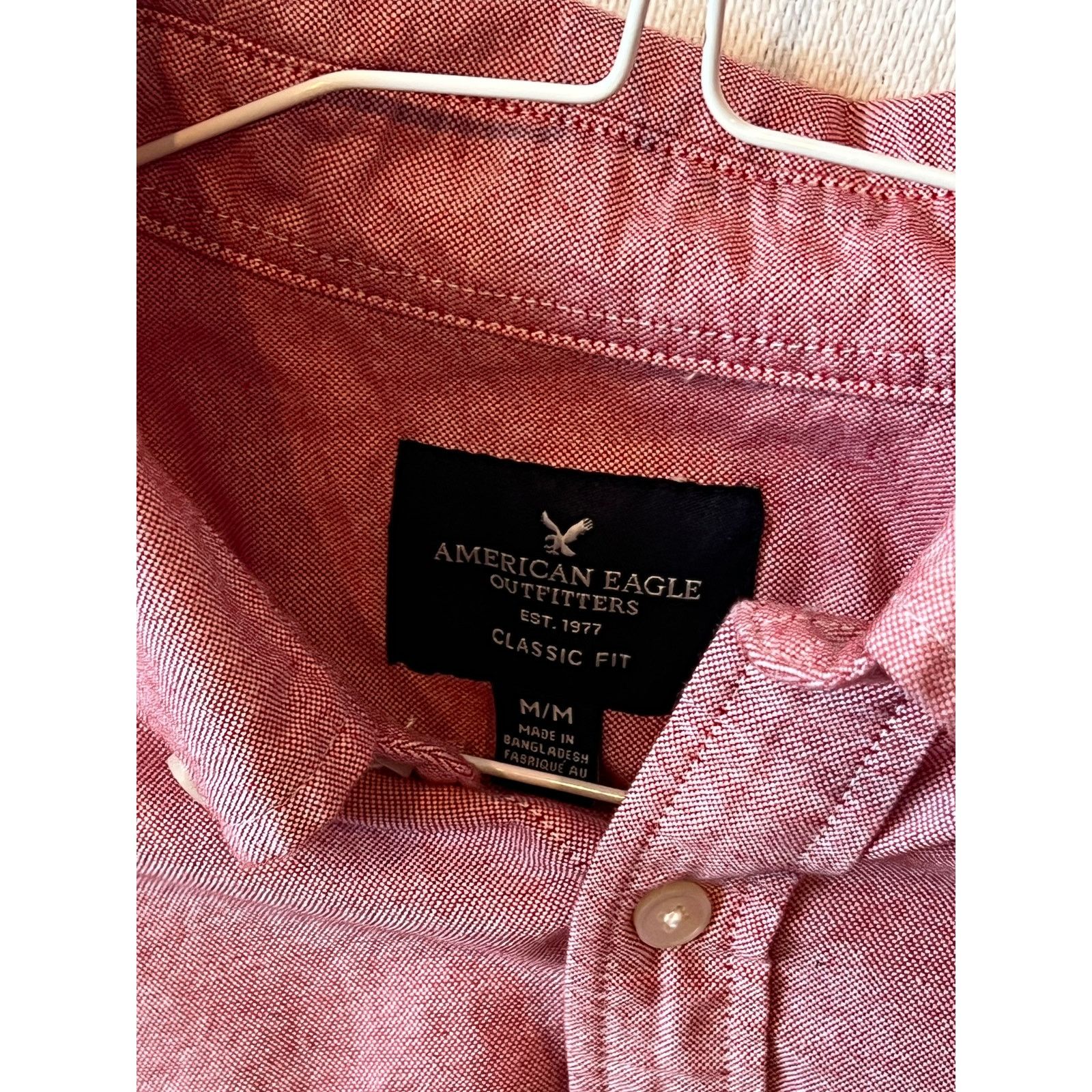 American Eagle Outfitters American Eagle Salmon Long Sleeve Button Up Shirt Mens M Size US M / EU 48-50 / 2 - 3 Thumbnail