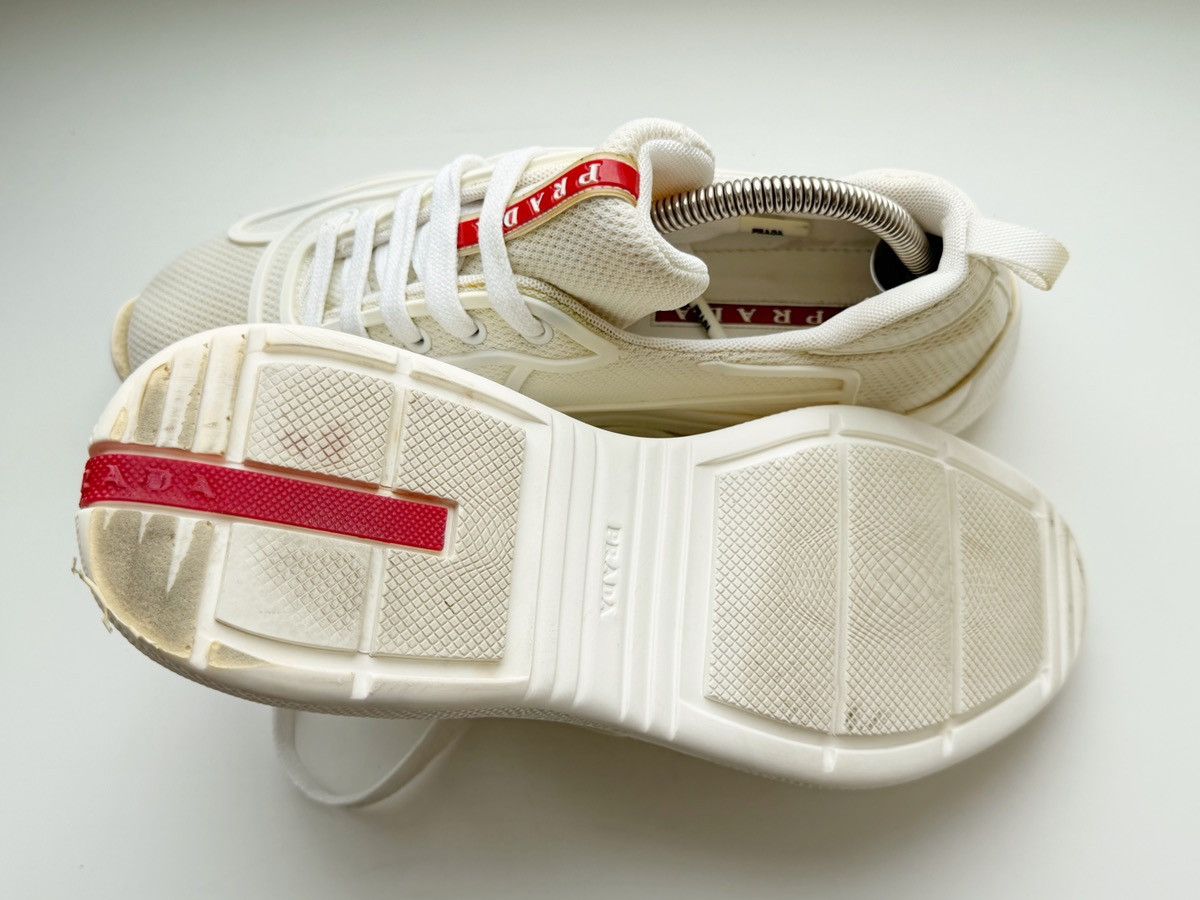 Prada Prada American Cup Men White Lightweight Sneakers 41 Italy Size US 8 / EU 41 - 9 Thumbnail