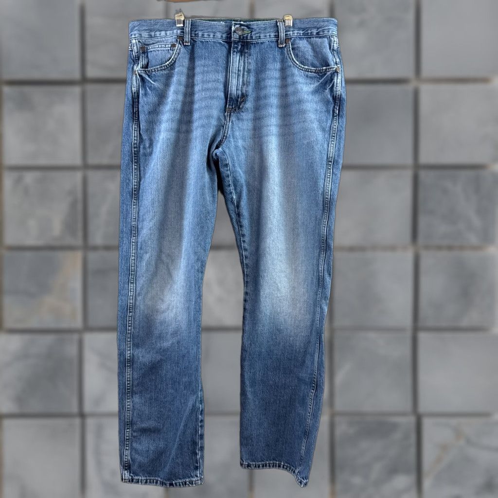 Wrangler Wrangler Jeans Men 38x32 Blue Retro Straight Western Distressed Pant (Tag38x34) Size US 38 / EU 54 - 1 Thumbnail