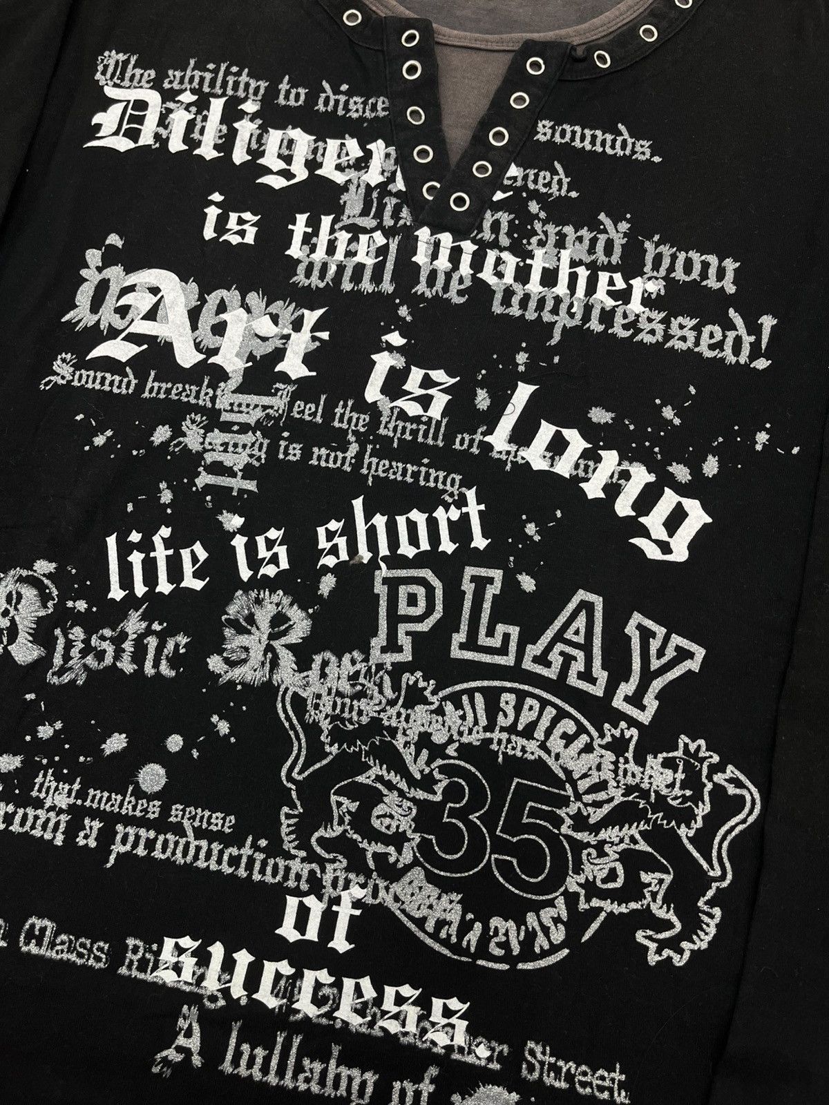 Japanese Brand Gimmick Craze Grommet Eyelet Layered Grunge Longsleeve Size US L / EU 52-54 / 3 - 4 Thumbnail