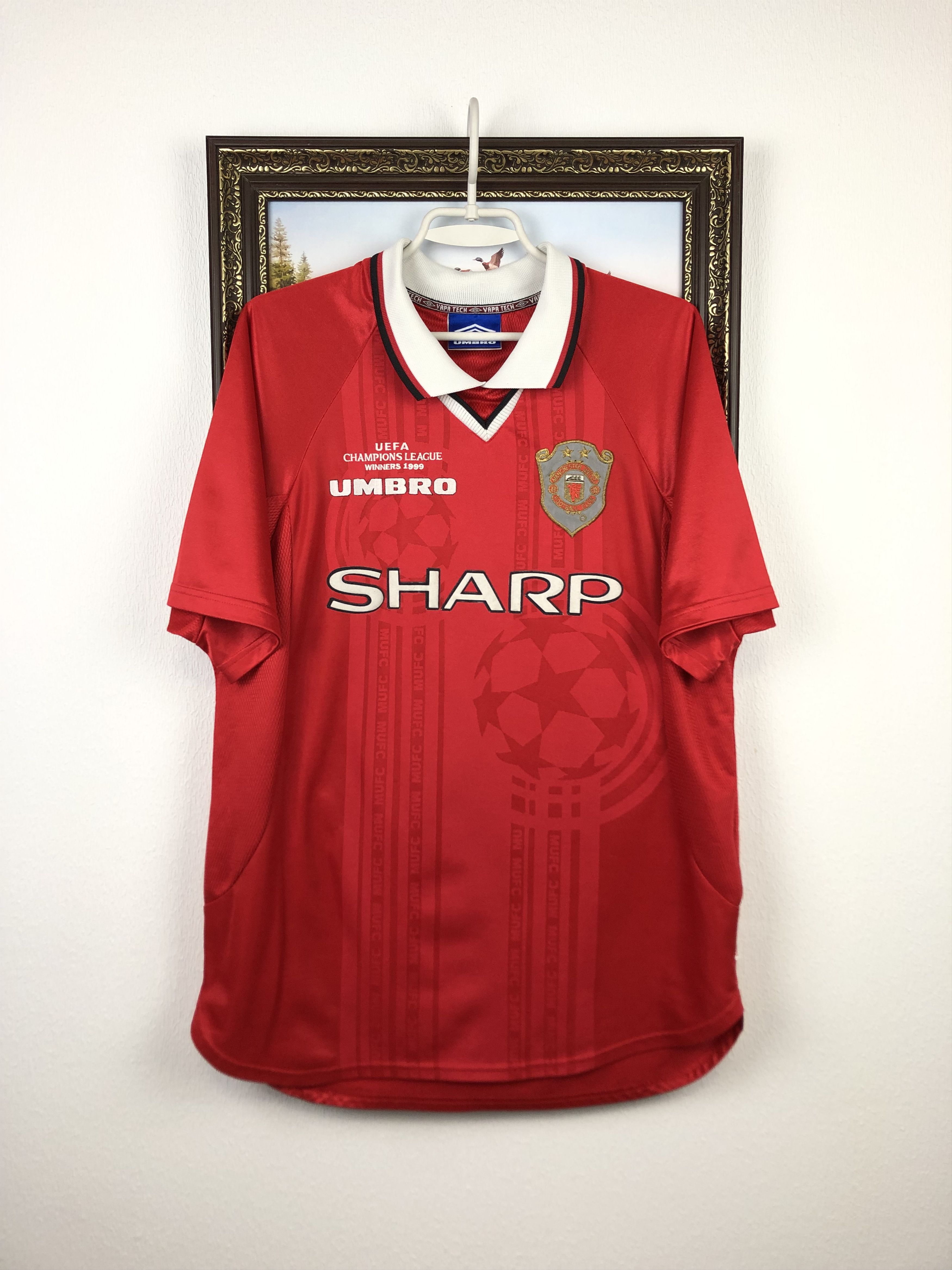 Vintage Manchester United Cup Shirt shirt 1997 Soccer Jersey Size US L / EU 52-54 / 3 - 1 Thumbnail