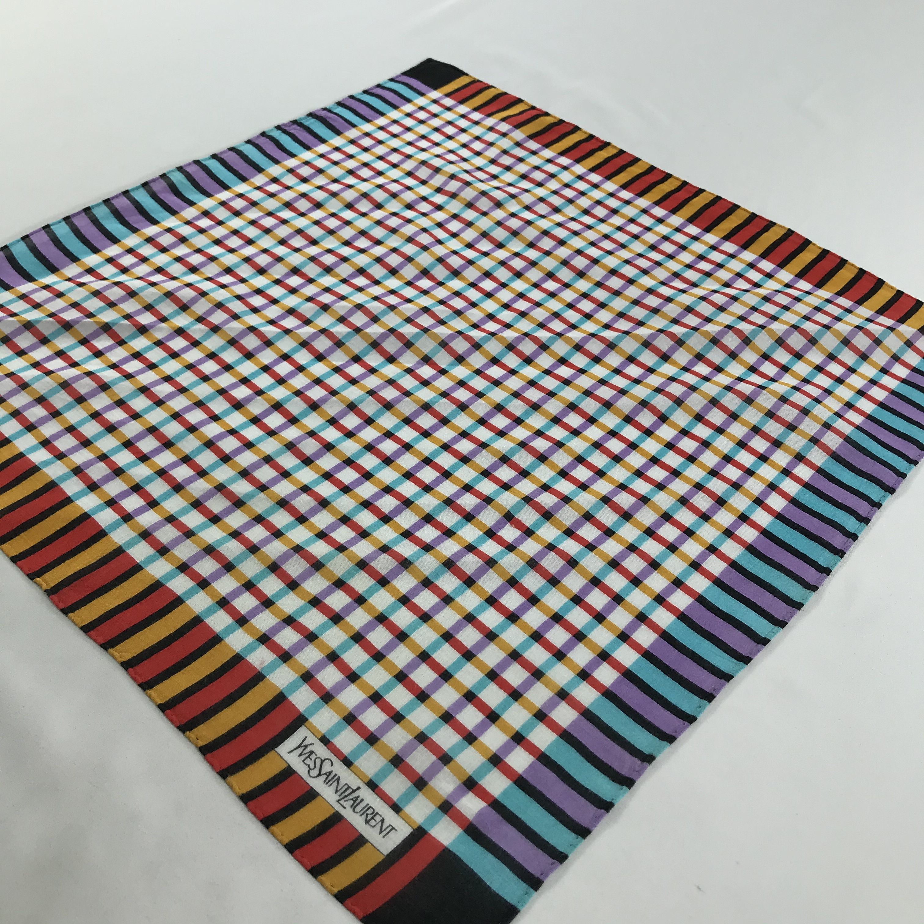 Vintage × Yves Saint Laurent Yves Saint Laurent Bandana / Handkerchief/Neckerchief -S1348 Size ONE SIZE - 2 Thumbnail
