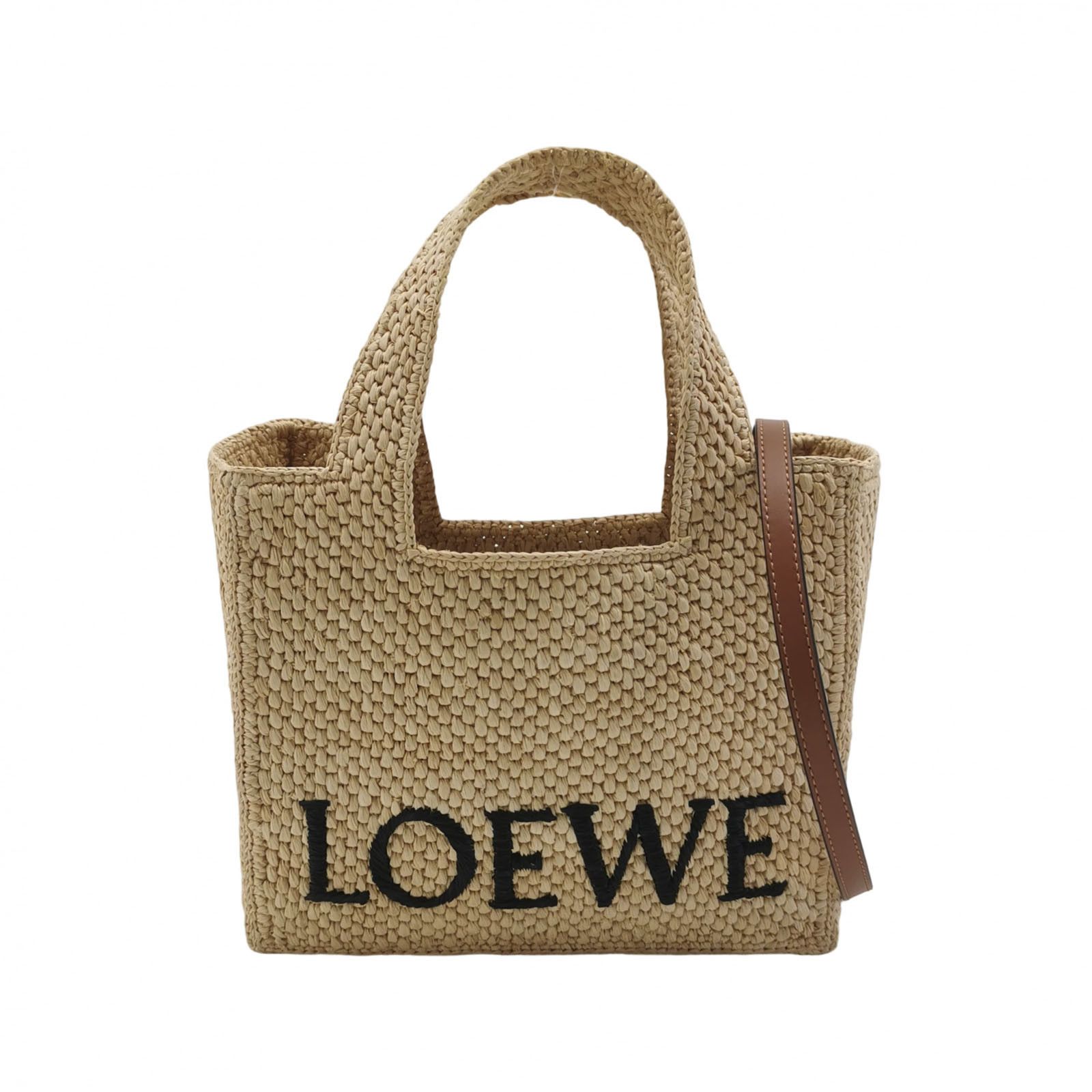 Loewe Loewe Raffia Logo Tote Bag ONE SIZE Size ONE SIZE - 1 Thumbnail