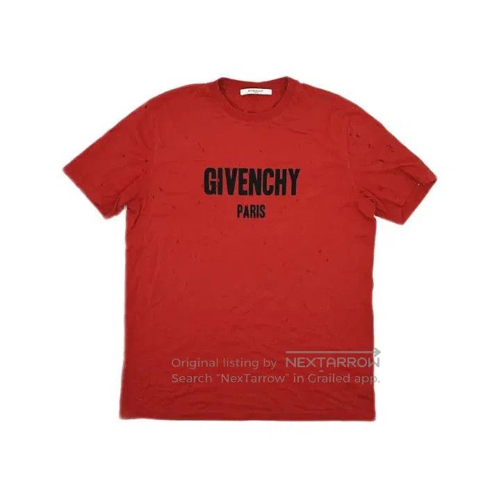 Givenchy Givenchy Letter Print Distressed Short-Sleeve T-Shirt. Size US XS / EU 42 / 0 - 2 Thumbnail