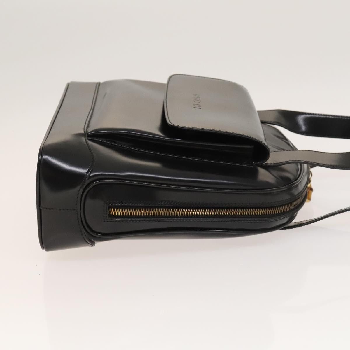 Gucci GUCCI Shoulder Bag Patent Leather Black Gold Size ONE SIZE - 4 Thumbnail