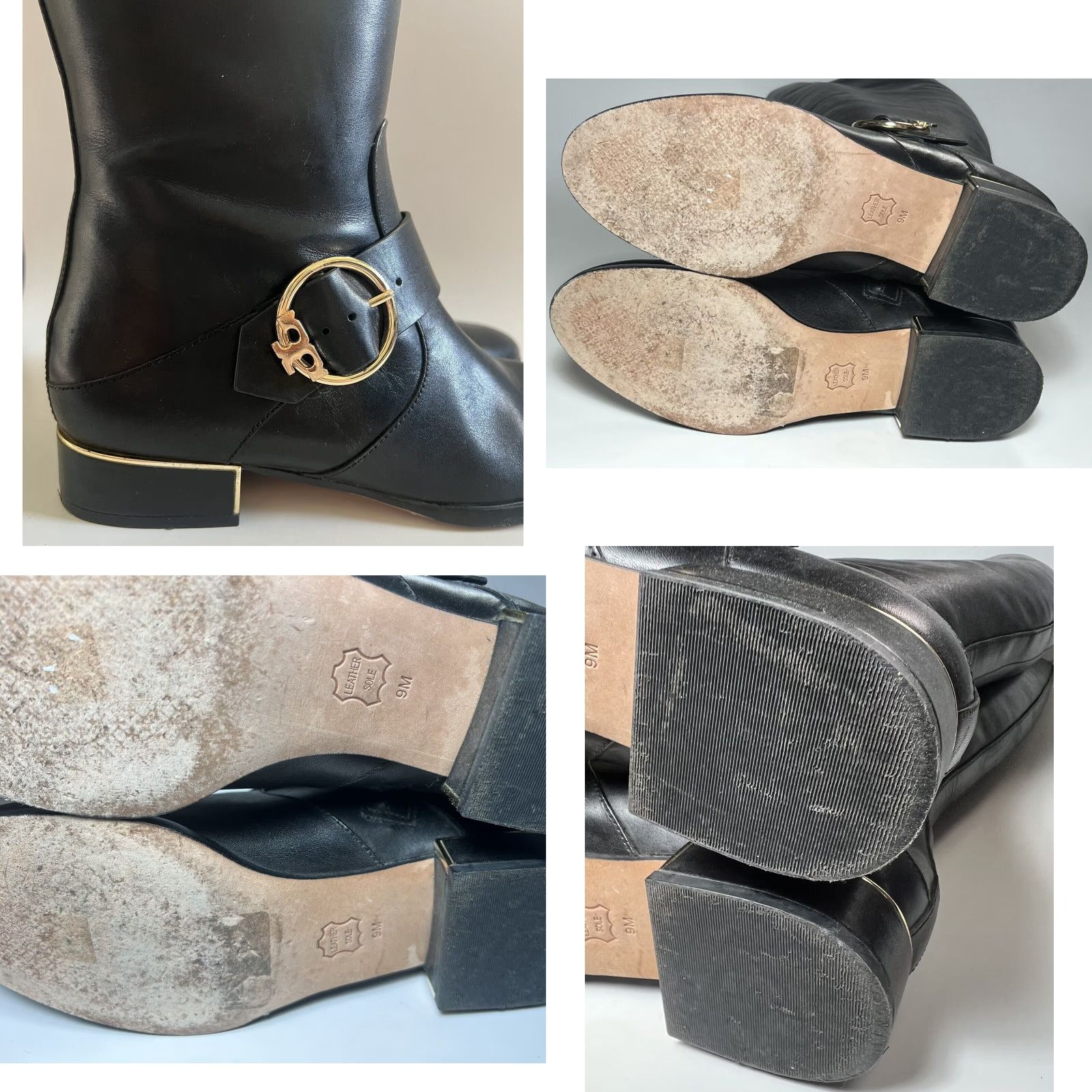 Tory Burch Tory Burch Sofia Knee High Riding Boots 9 Black Leather Zip Buckle Logo Womens Boots Size US 9 / IT 39 - 8 Thumbnail