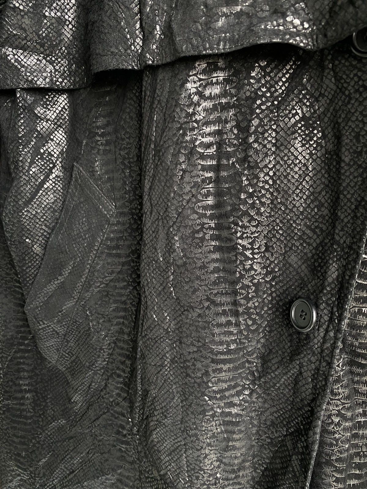 If Six Was Nine × Le Grande Bleu (L.G.B.) Vintage Begedor Italia Leather Trench Coat Jacket Size US XL / EU 56 / 4 - 9 Thumbnail