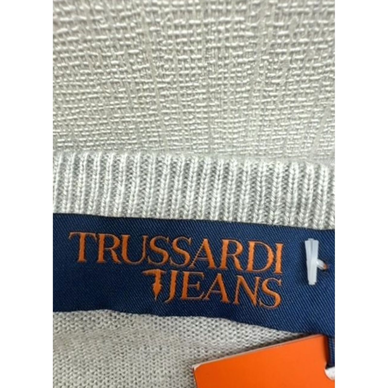 Trussardi Trussardi Jeans Unisex XXL Gray Viscose Knit Crew Neck Sweater Italy Size US XXL / EU 58 / 5 - 4 Thumbnail