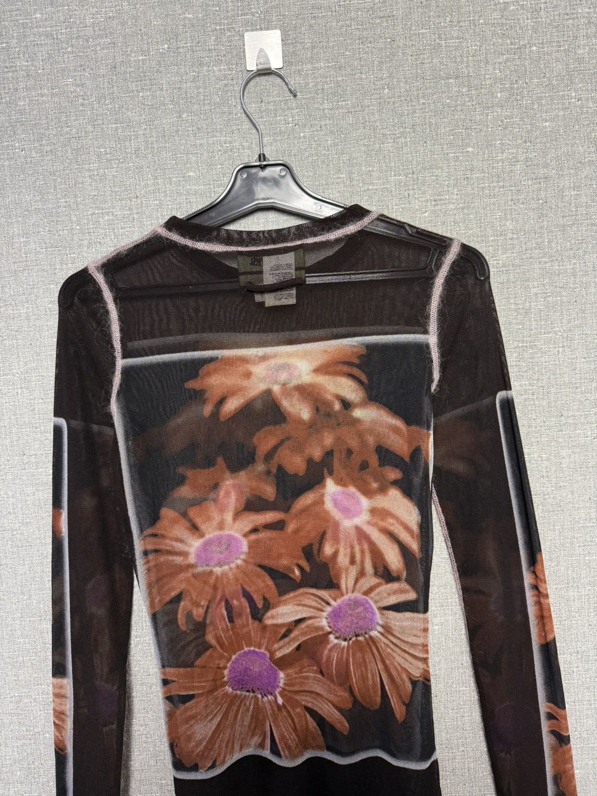 Jean Paul Gaultier Jean Paul Gaultier Sheer Mesh Floral Print Long Sleeve Top Size M / US 6-8 / IT 42-44 - 12 Thumbnail