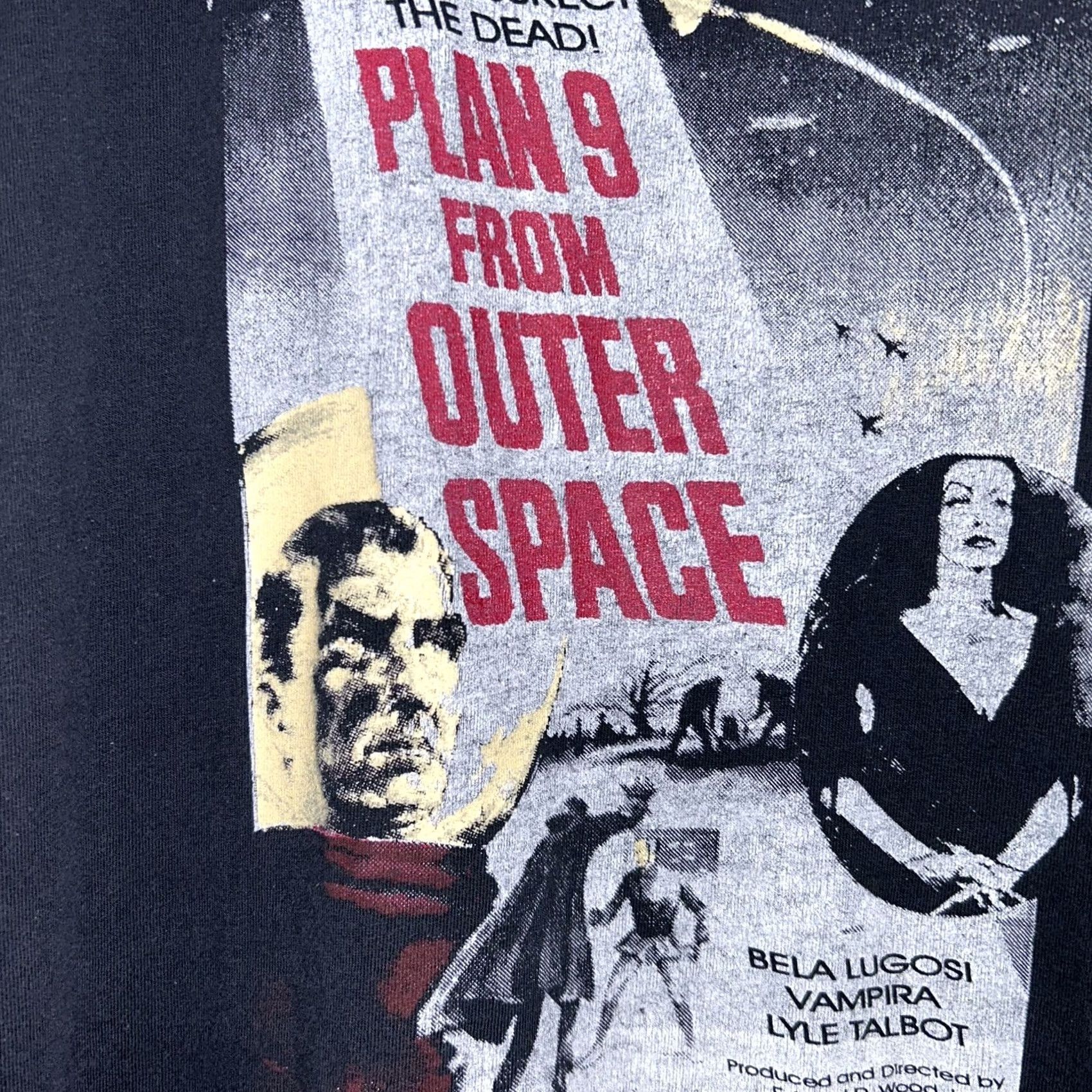 Plan C VINTAGE Mosquitohead T-Shirt Black Size L Crew Neck Short Sleeve Graphic Print Tee 90s Hollywood Vintage Fashion Men Size US L / EU 52-54 / 3 - 3 Thumbnail