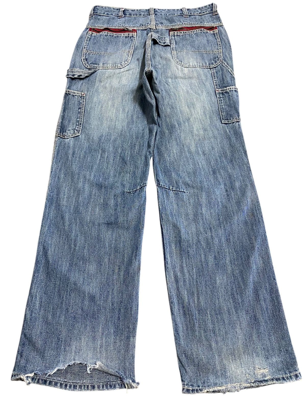 Japanese Brand Vintage Japanese Brand Blue Wash Distressed Punk Baggy Jeans Size US 34 / EU 50 - 2 Thumbnail