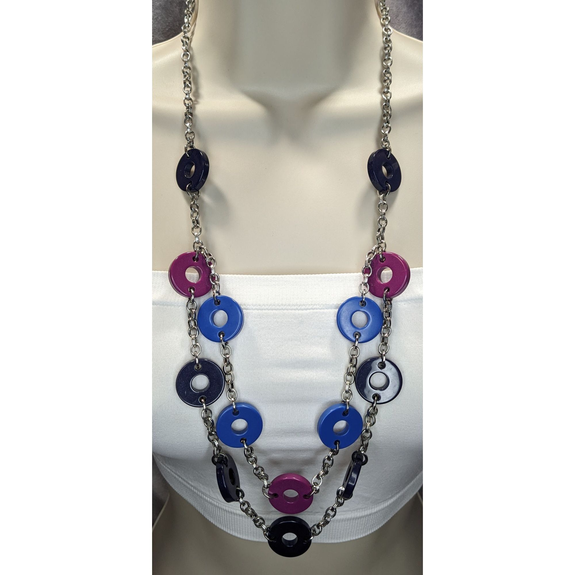 Other Colorful Multi-Layer Circle Layered Station Necklace Size ONE SIZE - 1 Thumbnail