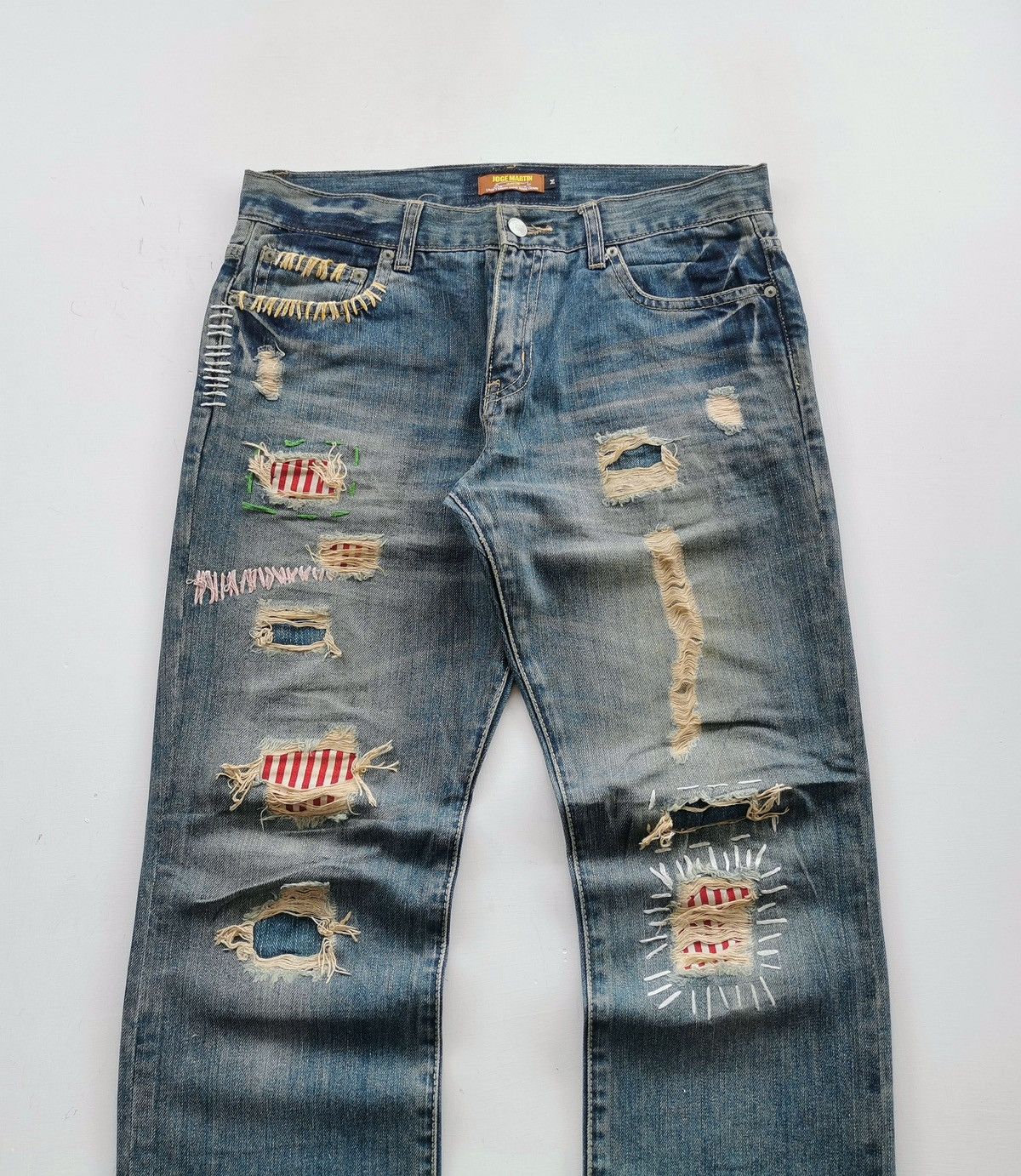 Joge Martin Color Stitching Patchwork Jeans