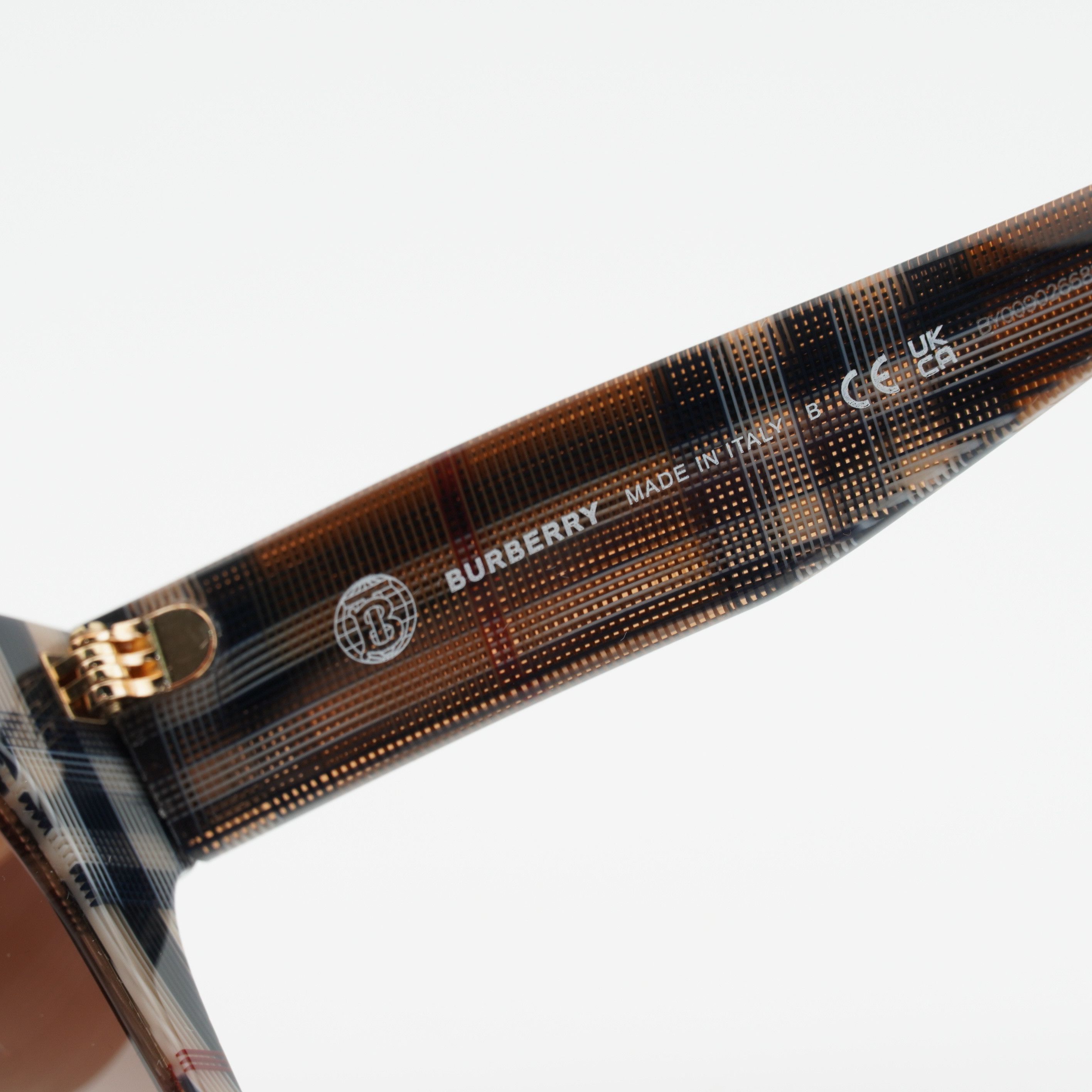 Burberry Burberry BE4364 396713 Sunglasses Check Brown Square Frame Size ONE SIZE - 6 Thumbnail