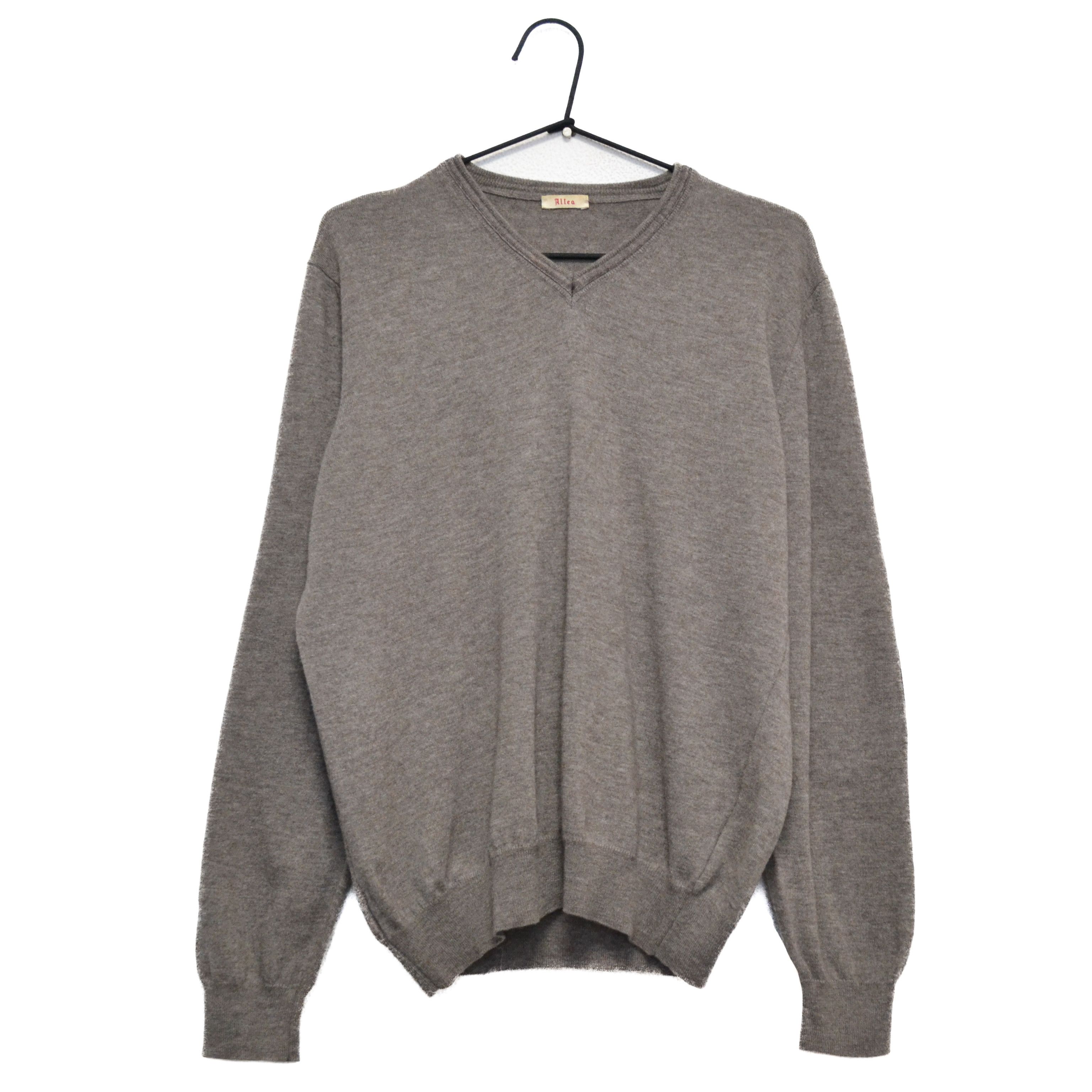 Altea Altea 100% Virgin Wool Men’s Gray V-Neck Sweater Size US S / EU 44-46 / 1 - 1 Thumbnail