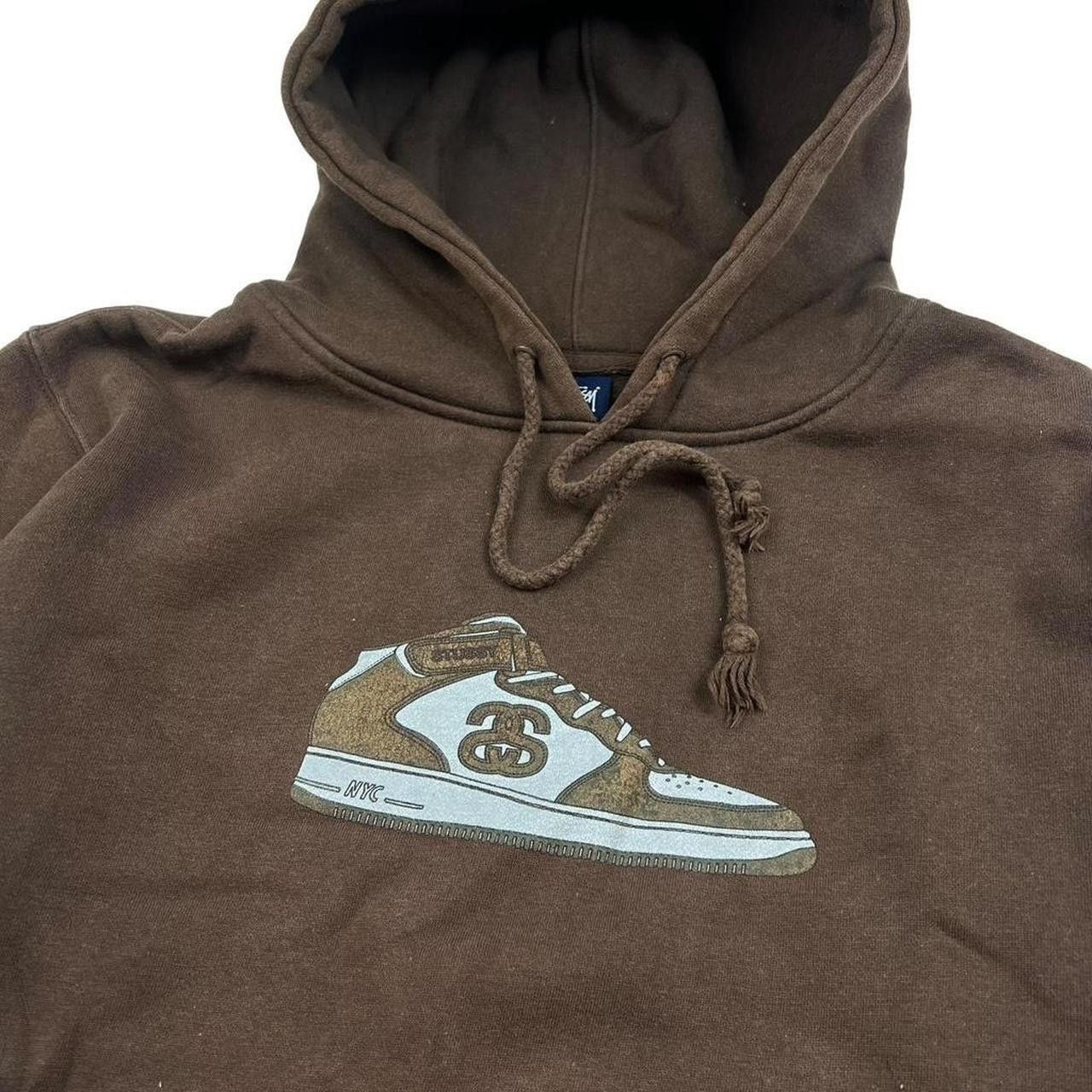 Stussy Vintage 2000s Stussy Brown Air Force Hoodie - Small Size US S / EU 44-46 / 1 - 2 Thumbnail