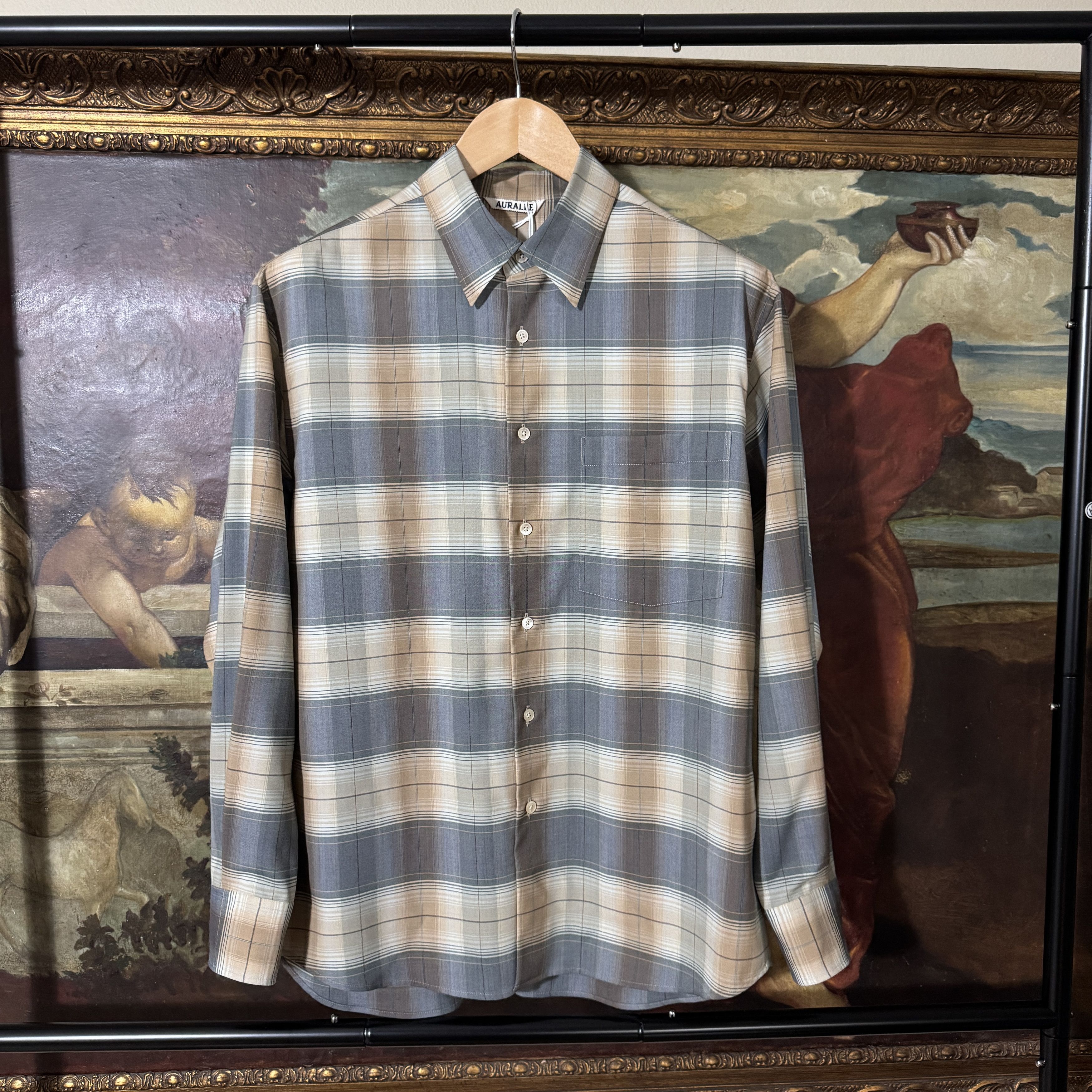 Auralee Auralee AIRY LIGHT COTTON CHECK BIG SHIRT | Grailed