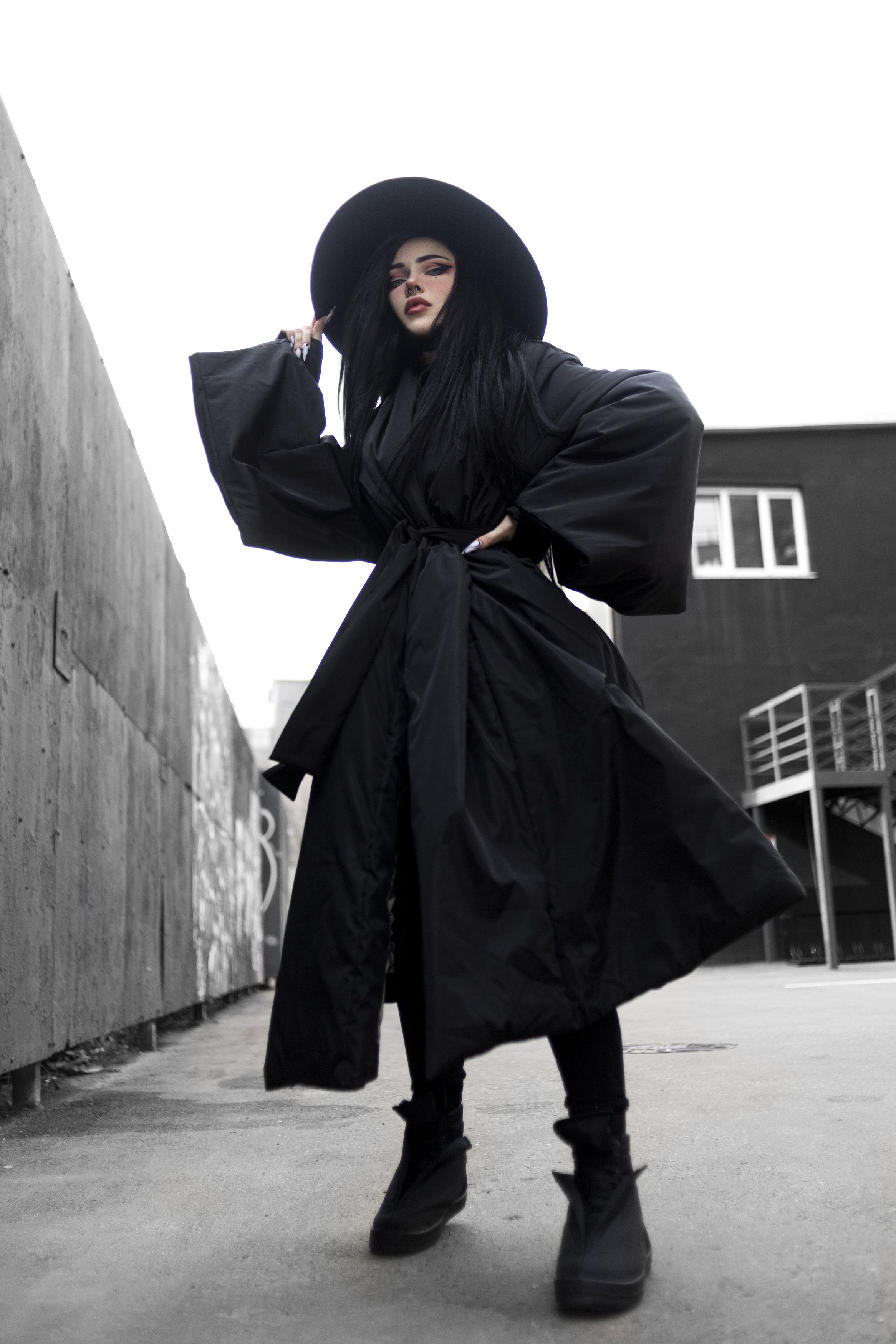 Bat Norton INSULATED JACKET KIMONO OVERSIZE. BLACK Size ONE SIZE - 7 Thumbnail