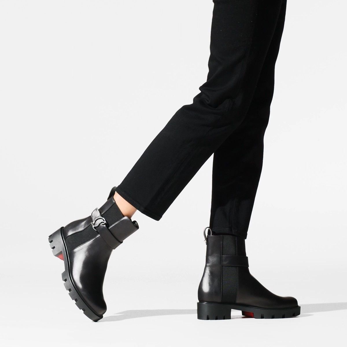 Christian Louboutin oc11z0126 Chelsea Booty Lug in Black Size US 9 / IT 39 - 6 Thumbnail