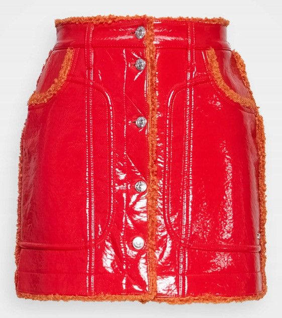 Diesel !DS! DS23 Diesel O-Neillia Red Regular Shine Skirt Size 27" / US 4 / IT 40 - 3 Thumbnail