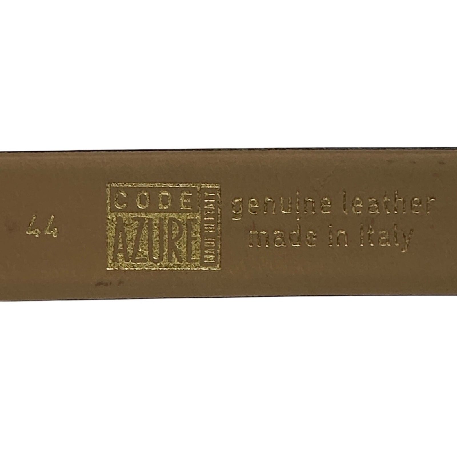 Other Code Azure Leather Belt Mens 44 Black Textured Silver Buckle Size 44 - 6 Thumbnail