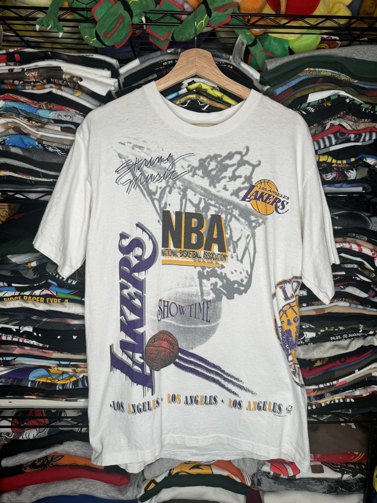 Vintage 90s Los Angeles Lakers Salem Sportswear AOP Tee