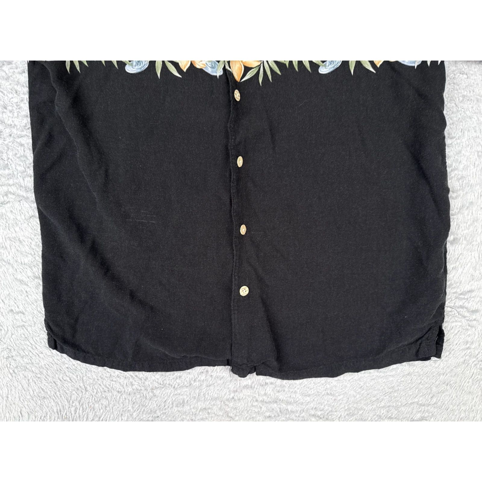 Basic Editions Basic Editions Shirt Men Medium Black Floral Cocktail 100% Rayon Hawaiian Button Size US M / EU 48-50 / 2 - 5 Thumbnail
