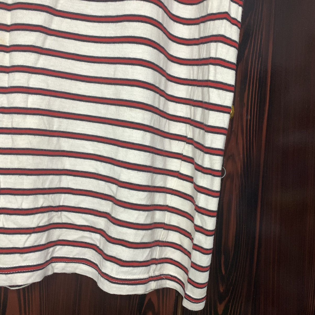 Stussy × Vintage Y2k Vintage Stussy Striped Tee Size US L / EU 52-54 / 3 - 6 Thumbnail