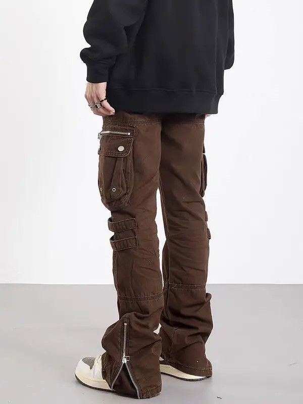 Japanese Brand Street washed brown workwear baggy casual pants Size US 34 / EU 50 - 7 Thumbnail