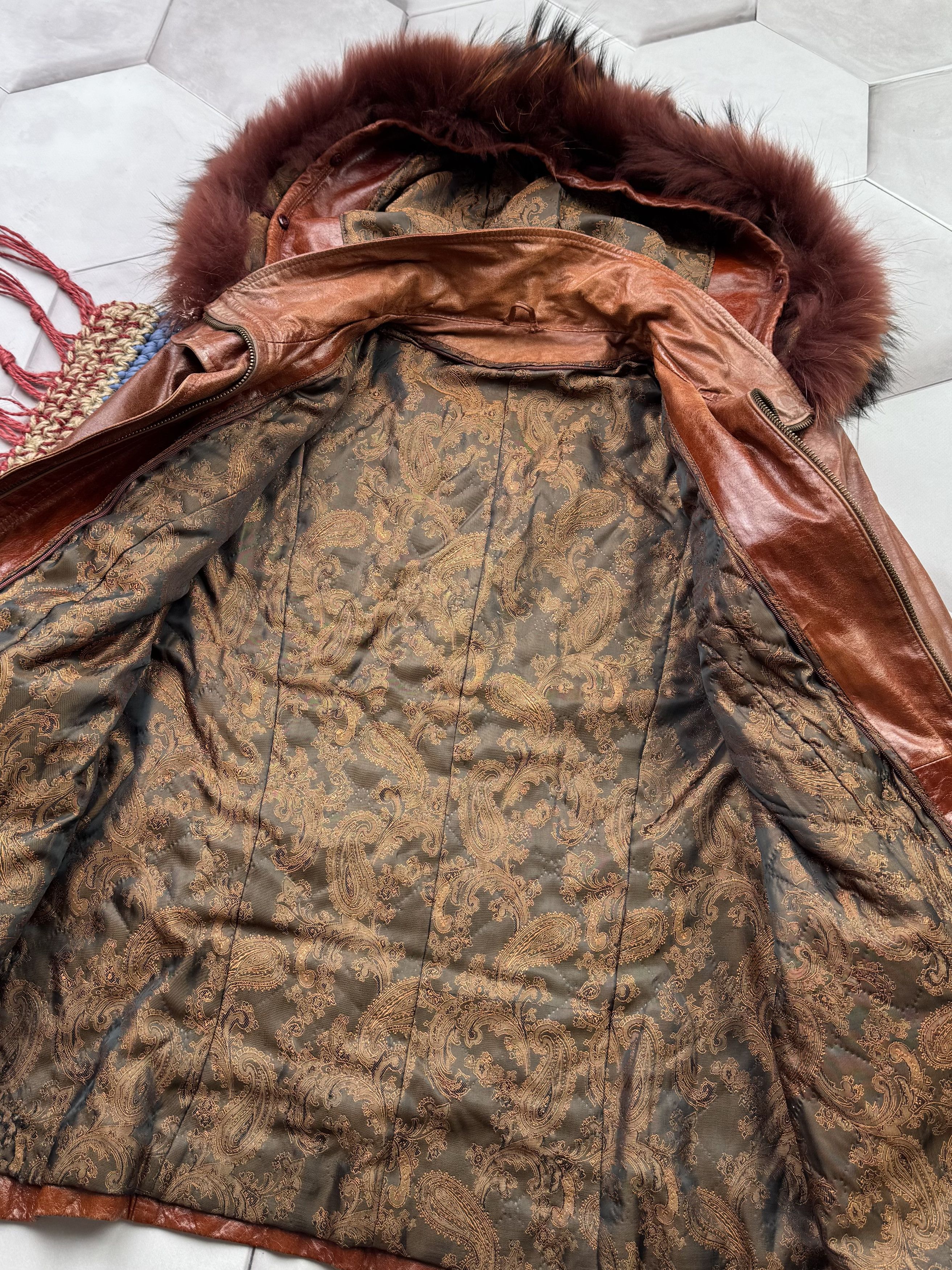 Vintage Vintage Hooded Leather Jacket (E4) Size US S / EU 44-46 / 1 - 8 Thumbnail
