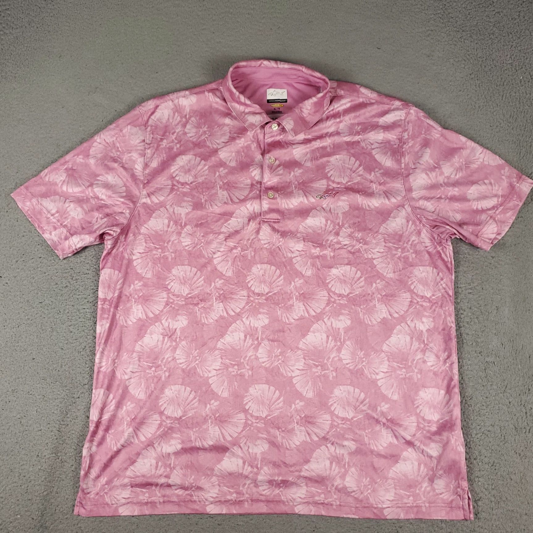Vintage Greg Norman Polo Shirt Mens XL Pink Abstract Polo Shirt Short Sleeve Casual Golf Geometric Modern Preppy 90s? Size US XL / EU 56 / 4 - 3 Thumbnail