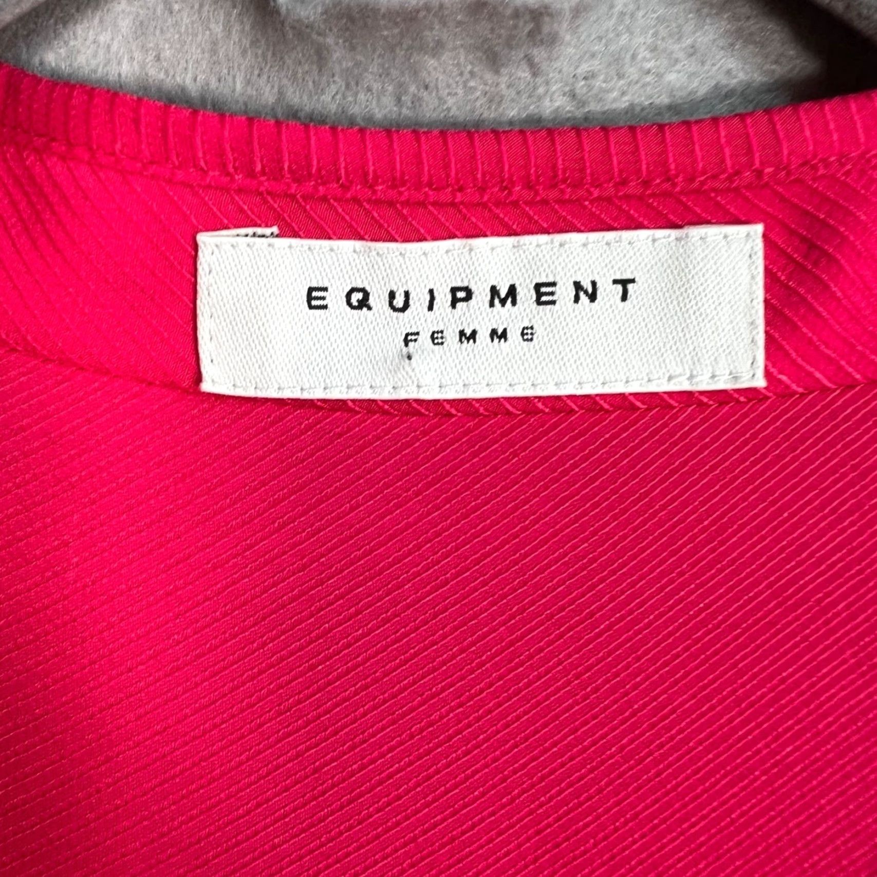 Equipment Equipment Femme Jumpsuit Women Adult 10 Red Pink Long-Sleeve Tie Waist One-Piece Regular Size Handwash Machine Washable Spring Summer Fall Womens Size 32" / US 10 / IT 46 - 3 Thumbnail