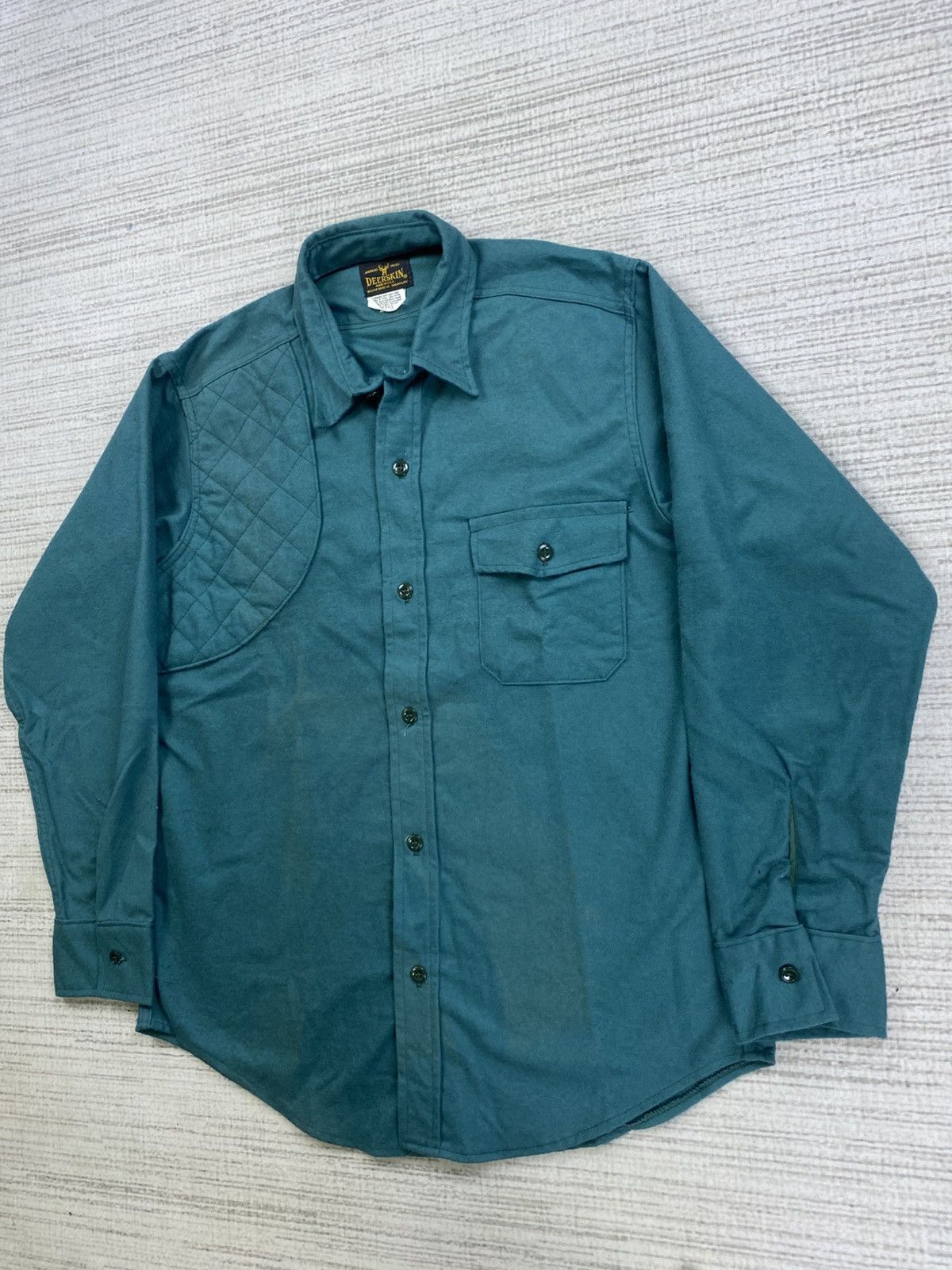 Vintage Vintage 80s Deerskin Melton Shirt Made In Usa Button Ups Size US M / EU 48-50 / 2 - 4 Thumbnail