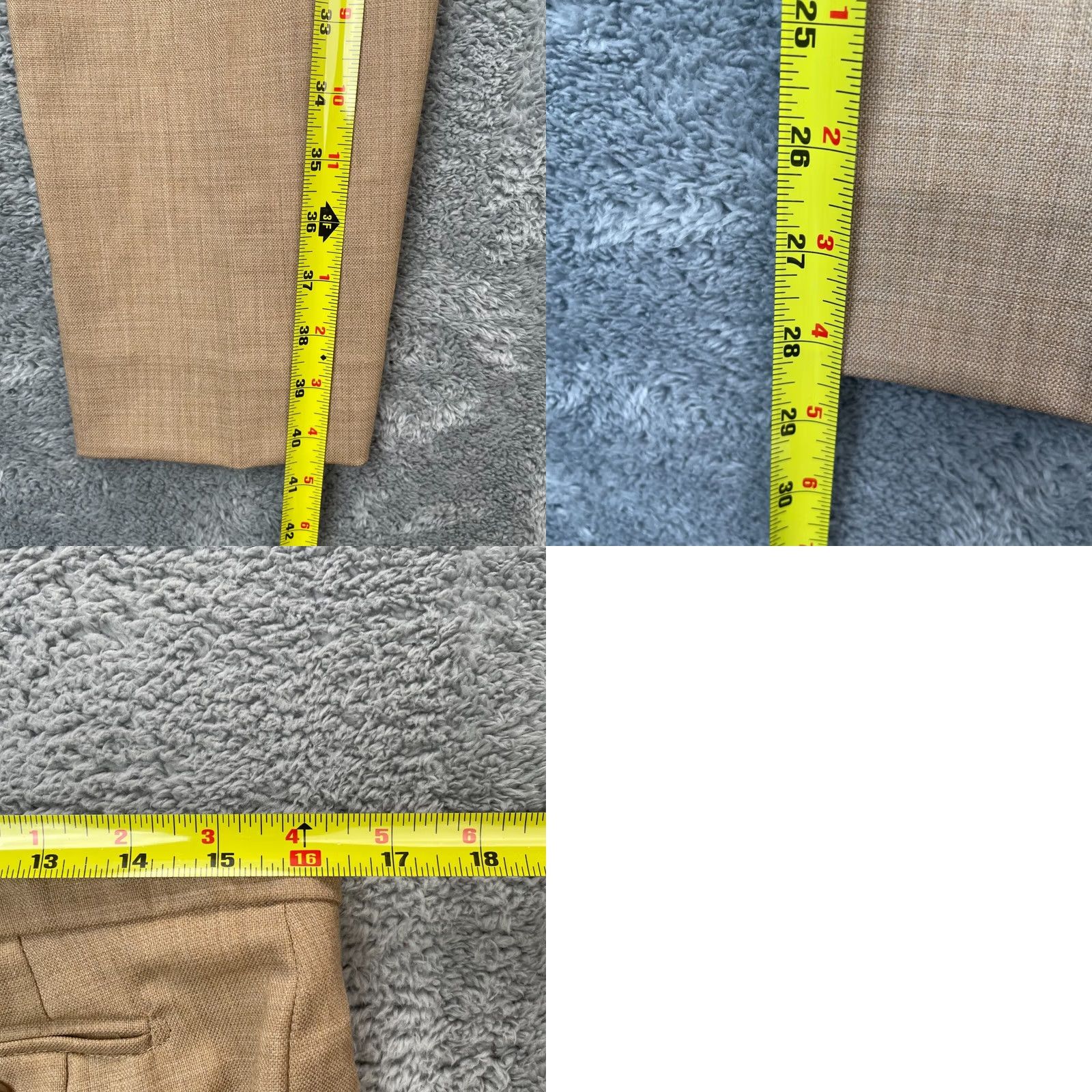 Max Mara VINTAGE Max Mara Pants Womens Brown Dress Wool Stretch Pockets Straight Leg 10 Size 32" / US 10 / IT 46 - 8 Thumbnail