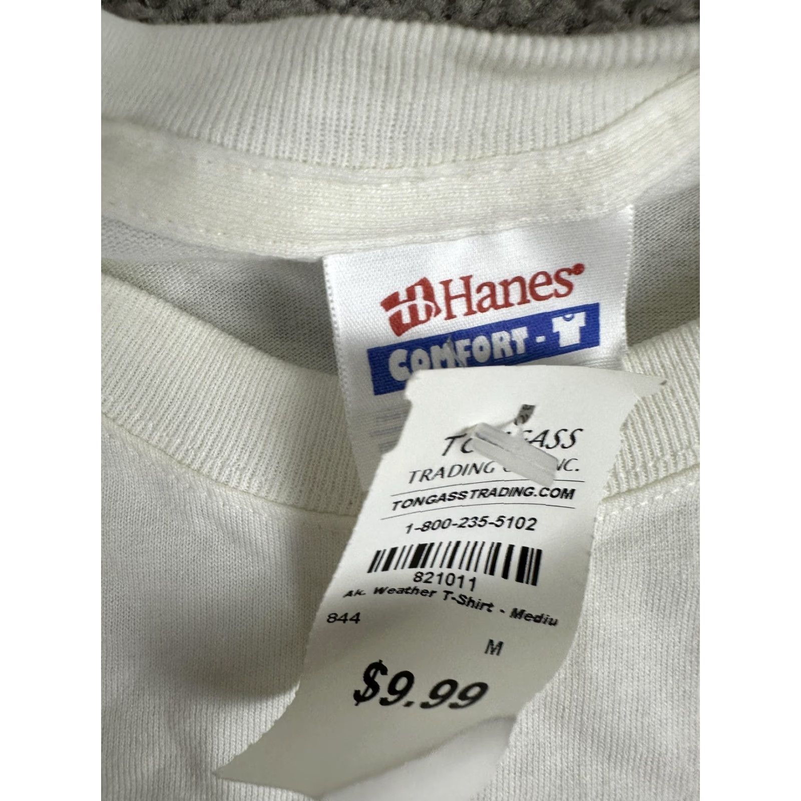 Hanes Hanes Comfort-T Alaska Weather Shirt Mens M White Graphic Tee Size US M / EU 48-50 / 2 - 4 Thumbnail