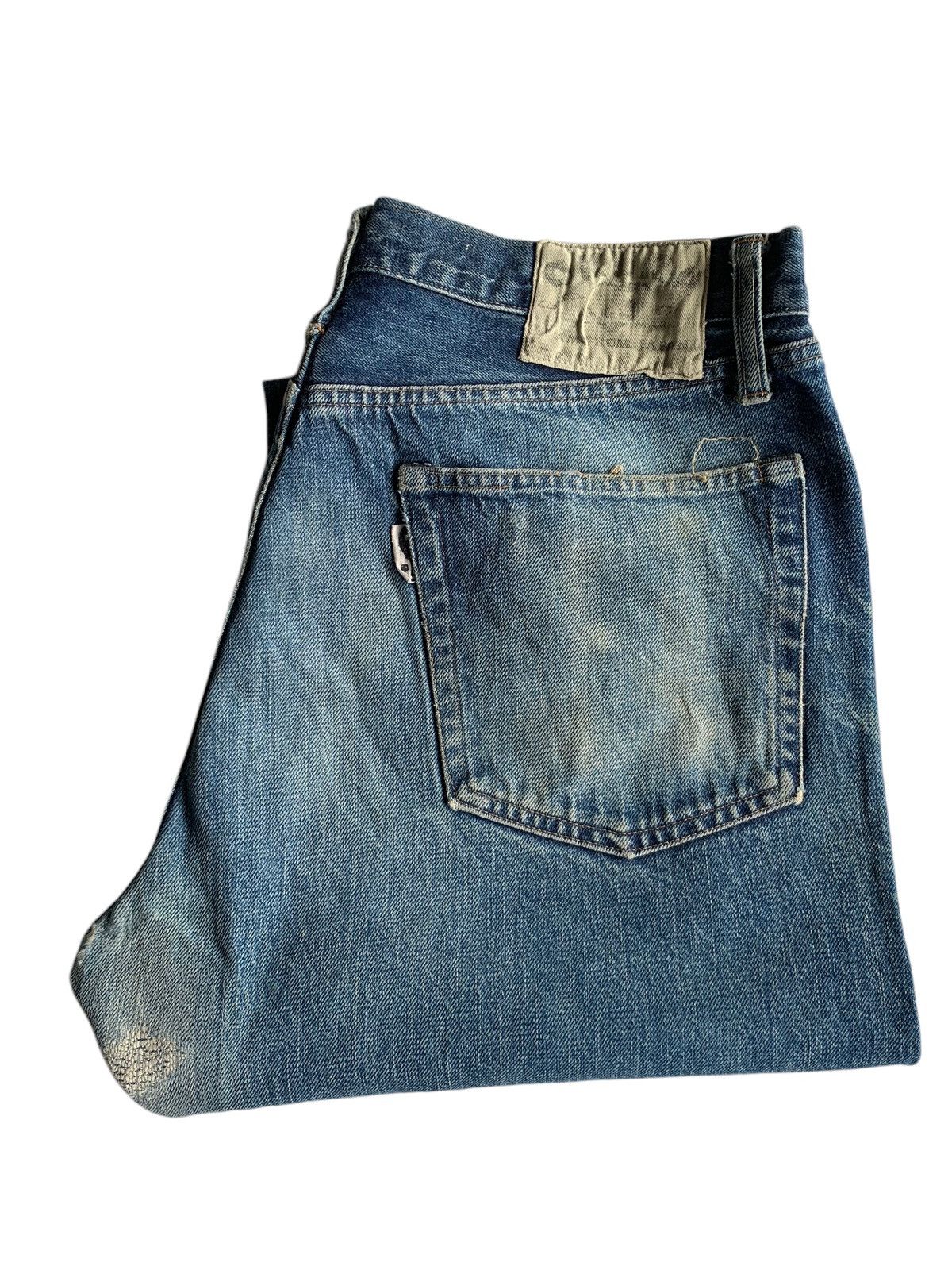 Japanese Brand × Kapital × Vintage Okura Hr Market Japanese Button Fly Selvedge Distressed Size US 34 / EU 50 - 6 Thumbnail