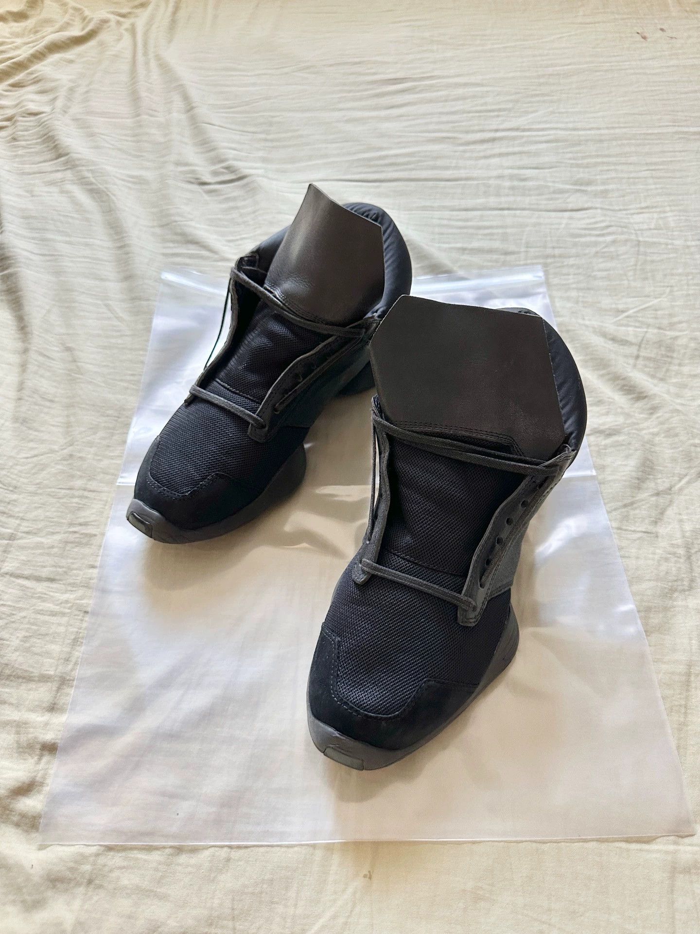 Rick Owens RO x Adidas RO Runner OG Black Leather Tank Size US 8.5 / EU 41-42 - 2 Thumbnail