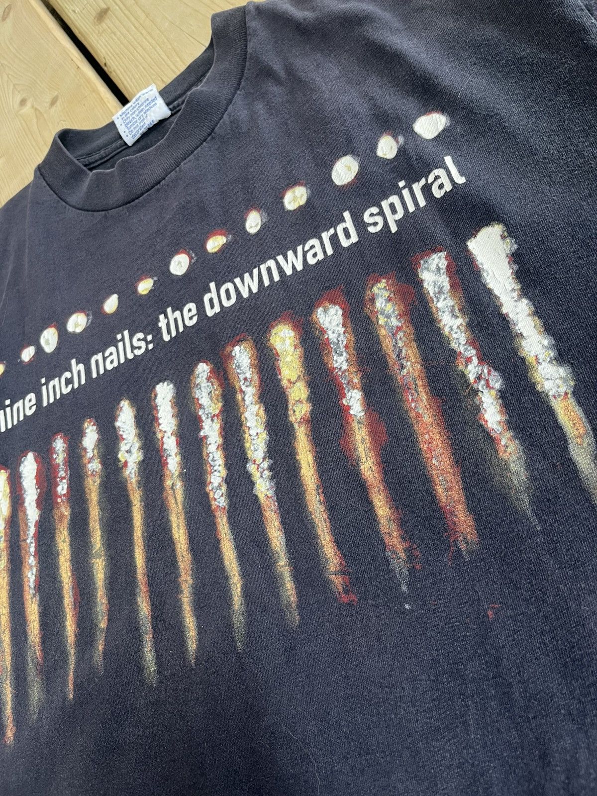 Vintage 1994 NINE INCH NAILS SINGLE STITCH BAND TOUR CONCERT TEE Size US XL / EU 56 / 4 - 6 Thumbnail