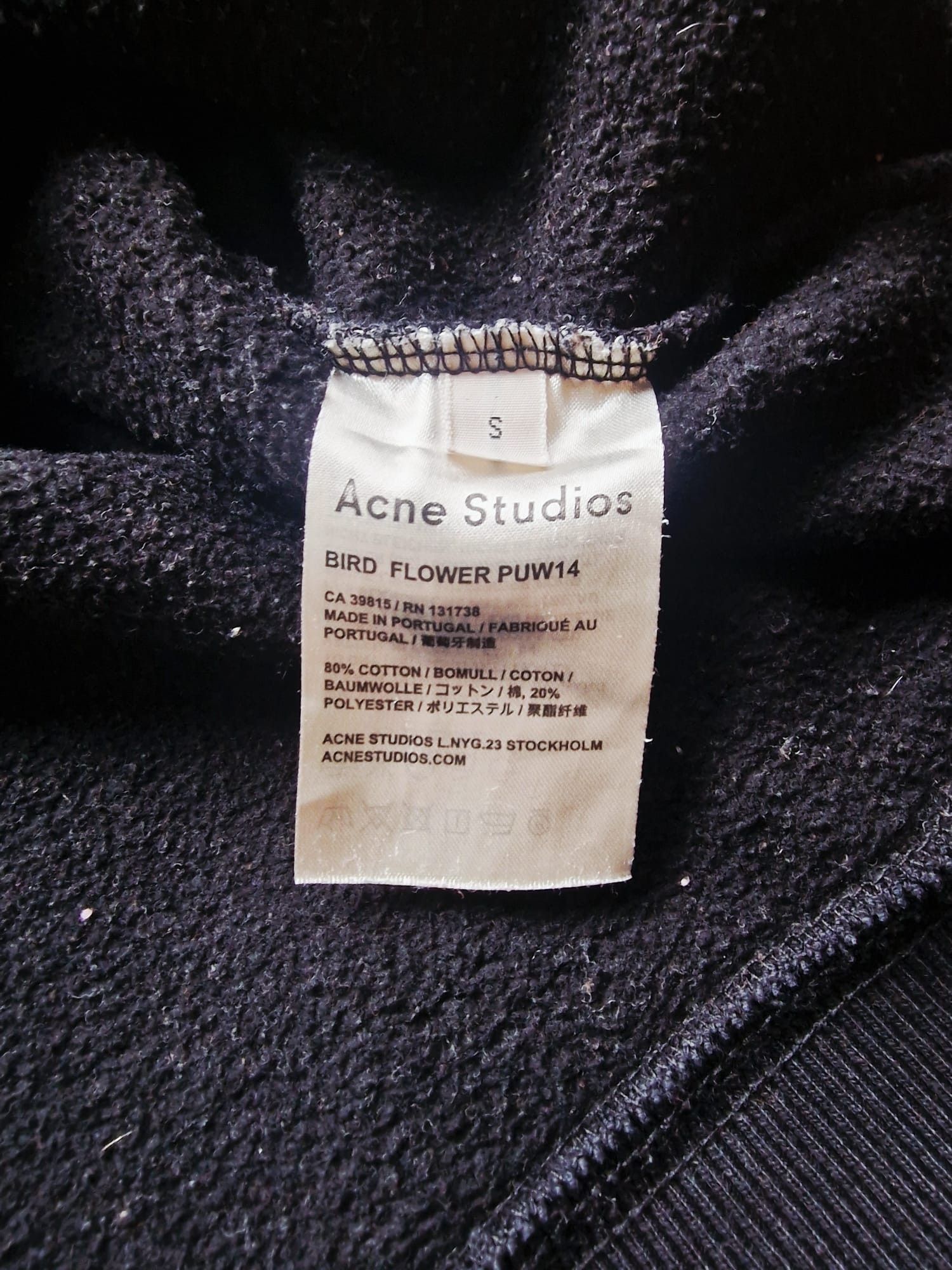 Acne Studios Acne Studios Black Bird flower PAW14 Crewneck Sweater Size S / US 4 / IT 40 - 6 Thumbnail