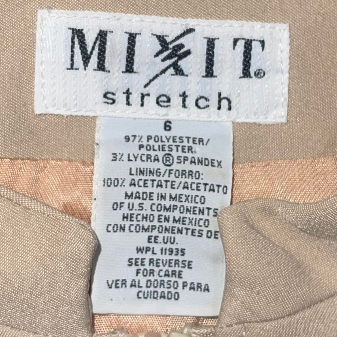 Other MIXIT Stretch Zip up Blazer SZ 6 Career Office Casual Y2K Size M / US 6-8 / IT 42-44 - 3 Thumbnail