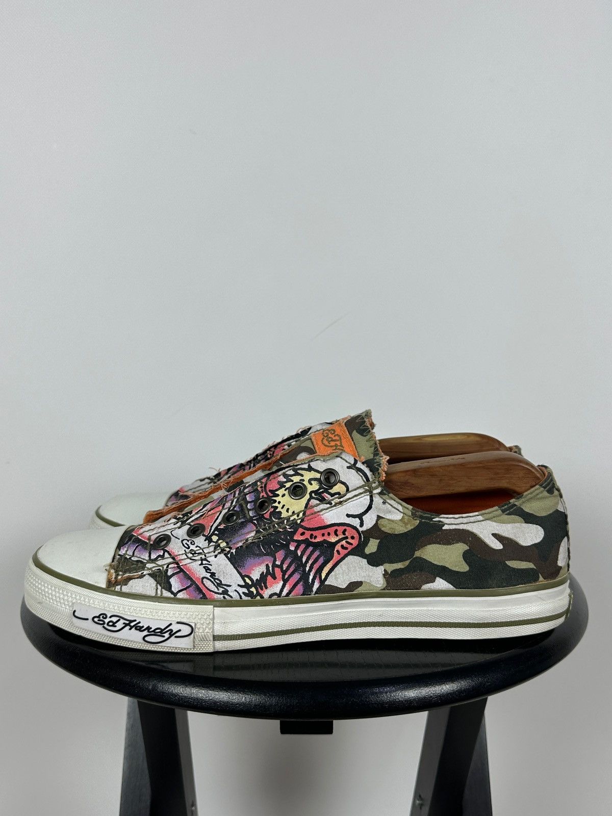 Ed Hardy Vintage Ed Hardy Y2K Camo Tattoo Graphic Slip On Sneakers Size US 11 / EU 44 - 3 Thumbnail
