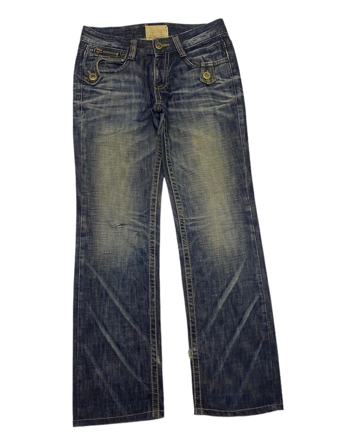 Hysteric Glamour FLARED🔥LOLITA JEANS WASHED DISTRESSED DENIM JEANS Size US 32 / EU 48 - 3 Thumbnail