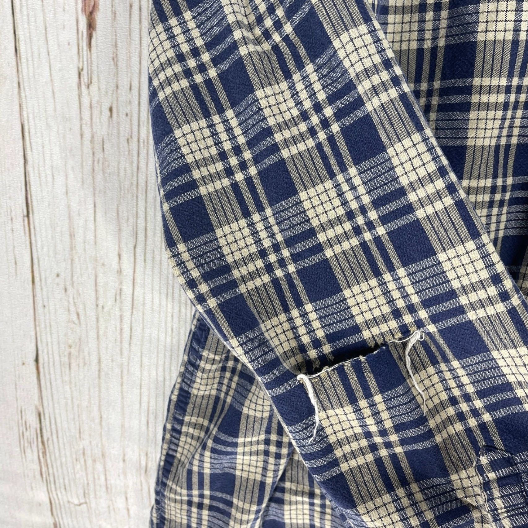 Eddie Bauer VINTAGE Eddie Bauer Button Up Shirt Mens XL Blue Plaid Long Sleeve Cotton FLAWed Size US XL / EU 56 / 4 - 4 Thumbnail