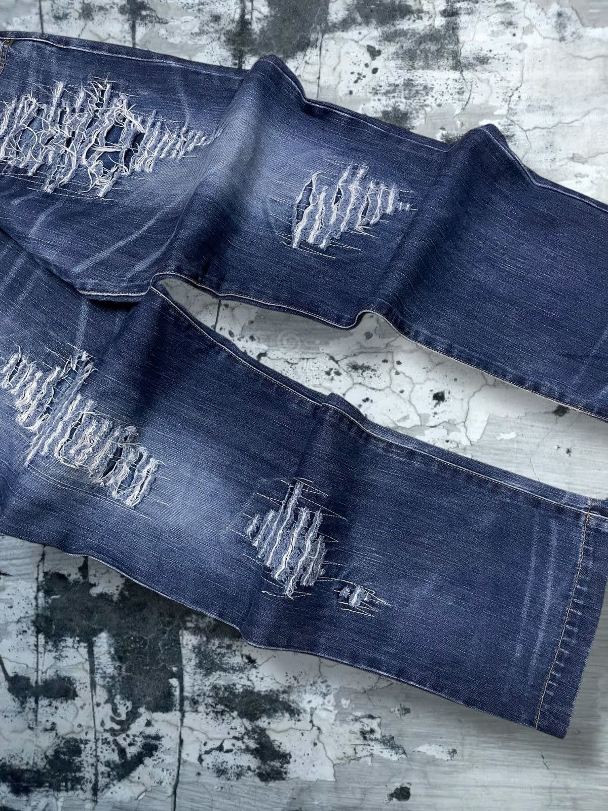 Japanese Brand Vintage Og 1990s Japan Designer Sublimation Distressed Denim Size US 33 - 6 Thumbnail