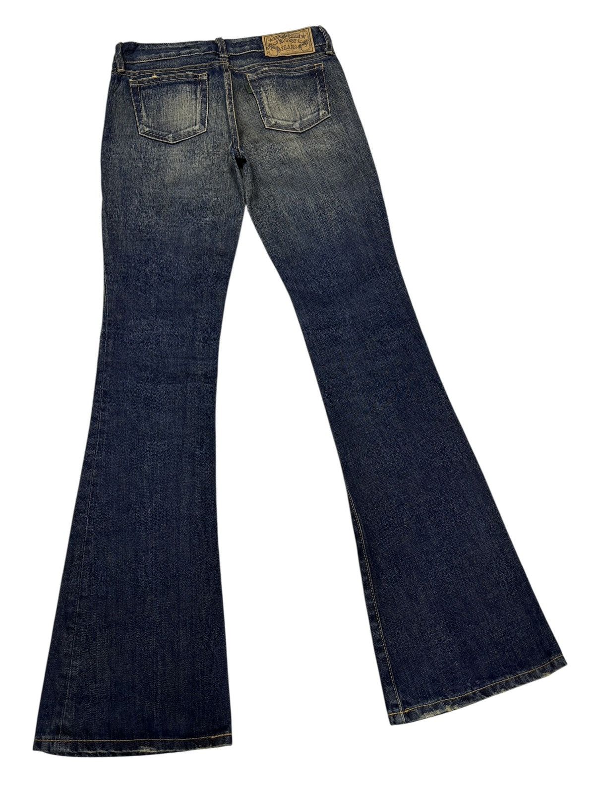 Le Grande Bleu (L.G.B.) MOUSSY JAPAN FLARED JEANS MUD WASH LOW RISE BOOTCUT JEANS Size US 28 / EU 44 - 4 Thumbnail