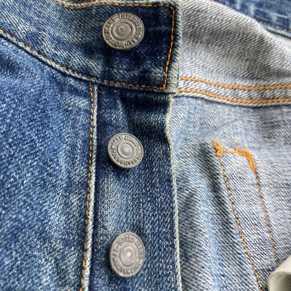 If Six Was Nine × Japanese Brand × Vintage VINTAGE SATELLITE SELVEDGE DISTRESSED JEANS Size US 36 / EU 52 - 12 Thumbnail